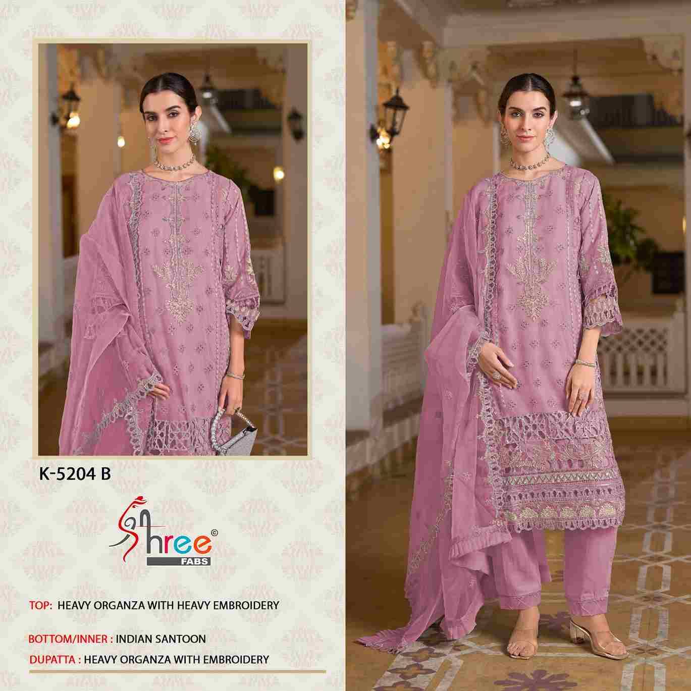 Shree Fabs Hit Design K-5204 Colours By Shree Fabs K-5204-A To K-5204-D Series Designer Pakistani Suits Beautiful Fancy Stylish Colorful Party Wear & Occasional Wear Organza With Embroidery Dresses At Wholesale Price