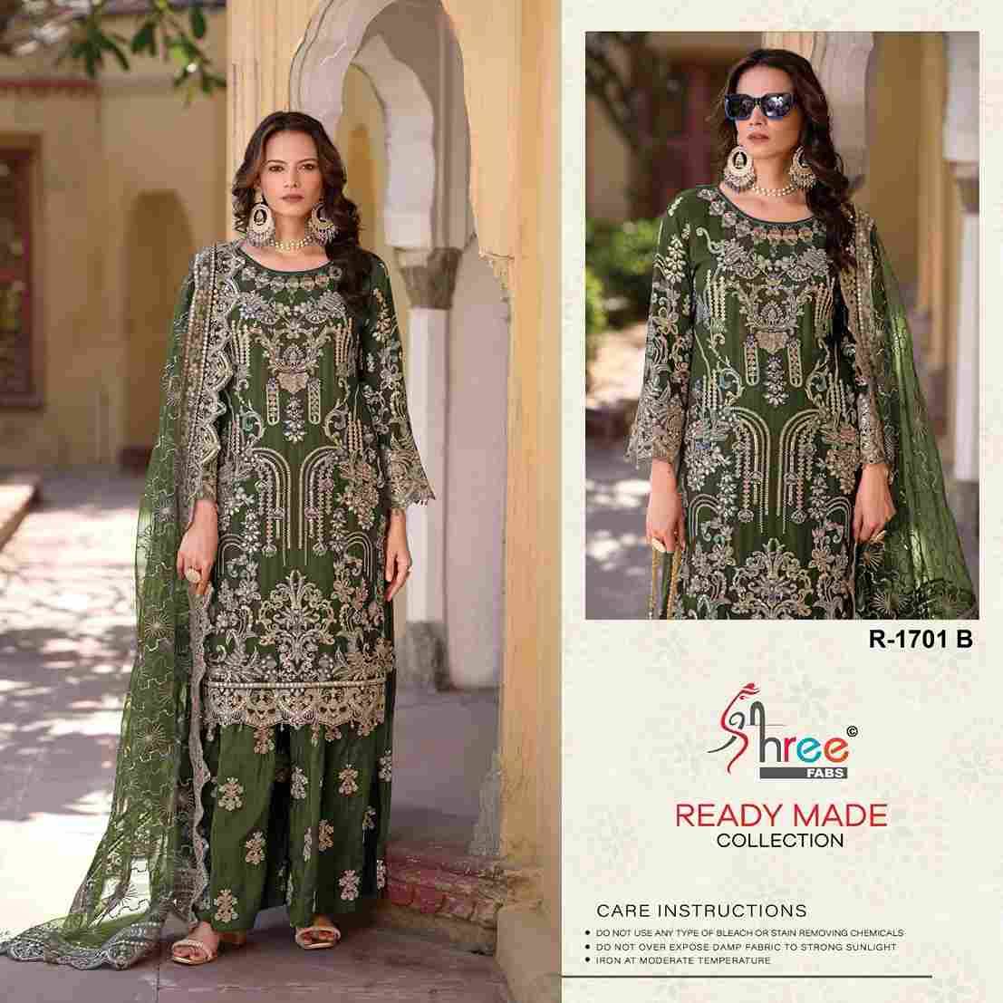 Shree Fabs Hit Design R-1701 Colours By Shree Fabs R-1701-A To R-1701-D Series Beautiful Pakistani Suits Stylish Fancy Colorful Party Wear & Occasional Wear Chinnon Embroidered Dresses At Wholesale Price