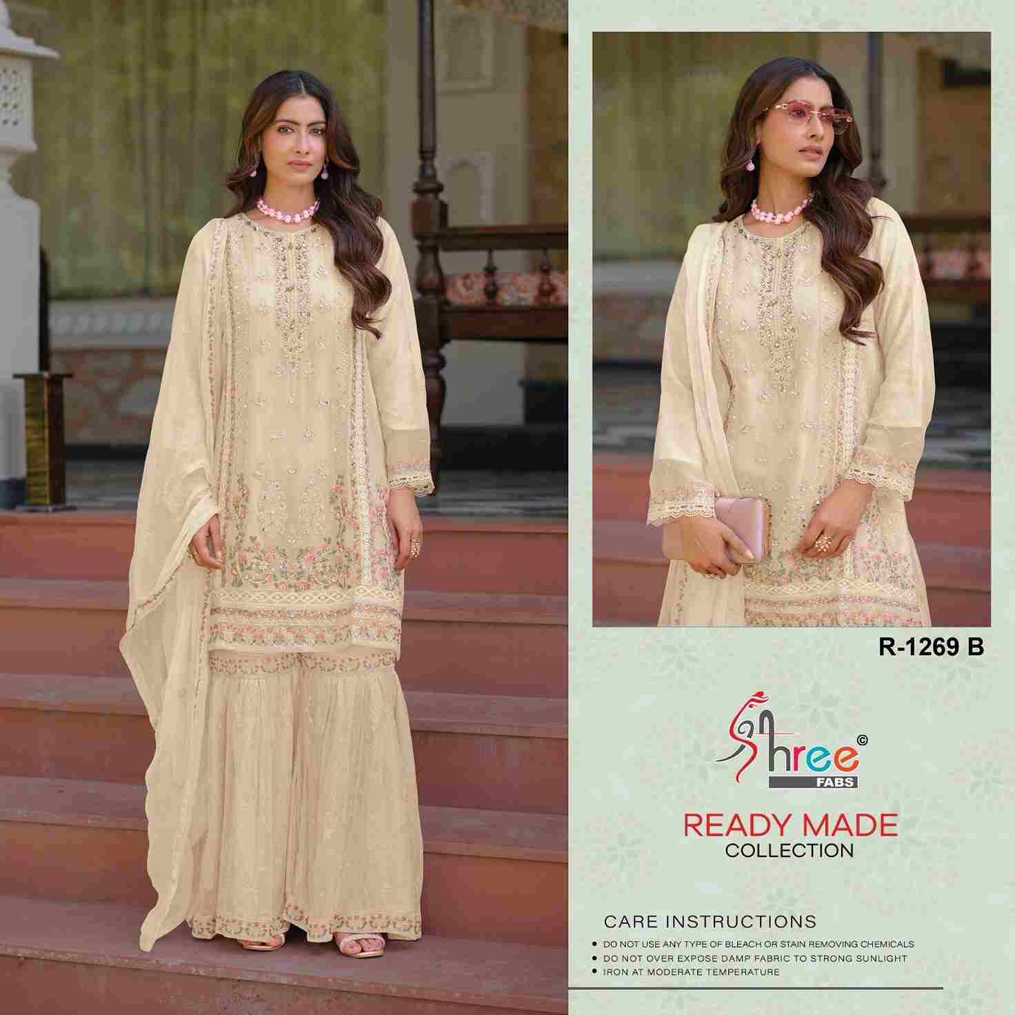 Shree Fabs Hit Design R-1269 Colours By Shree Fabs R-1269-A To R-1269-D Series Beautiful Pakistani Suits Stylish Fancy Colorful Party Wear & Occasional Wear Pure Viscose Chiffon Embroidered Dresses At Wholesale Price