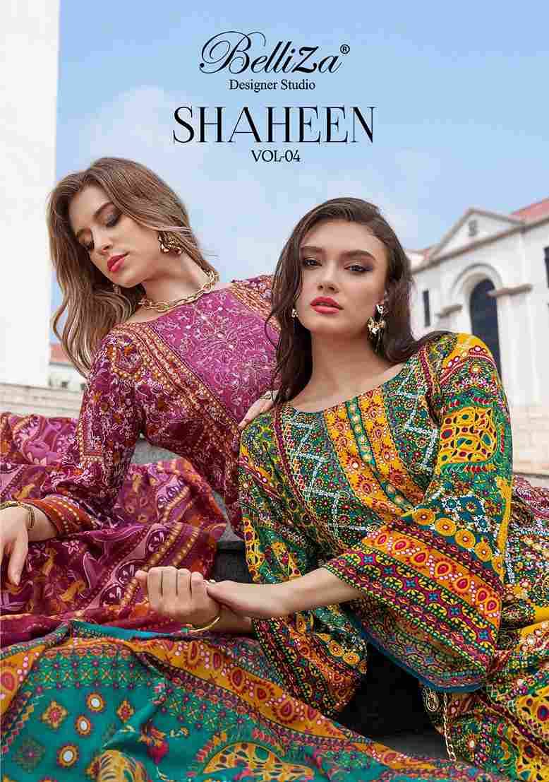 Shaheen Vol-4 By Belliza 802-001 To 802-008 Series Beautiful Festive Suits Stylish Fancy Colorful Casual Wear & Ethnic Wear Pure Viscose Rayon Print Dresses At Wholesale Price