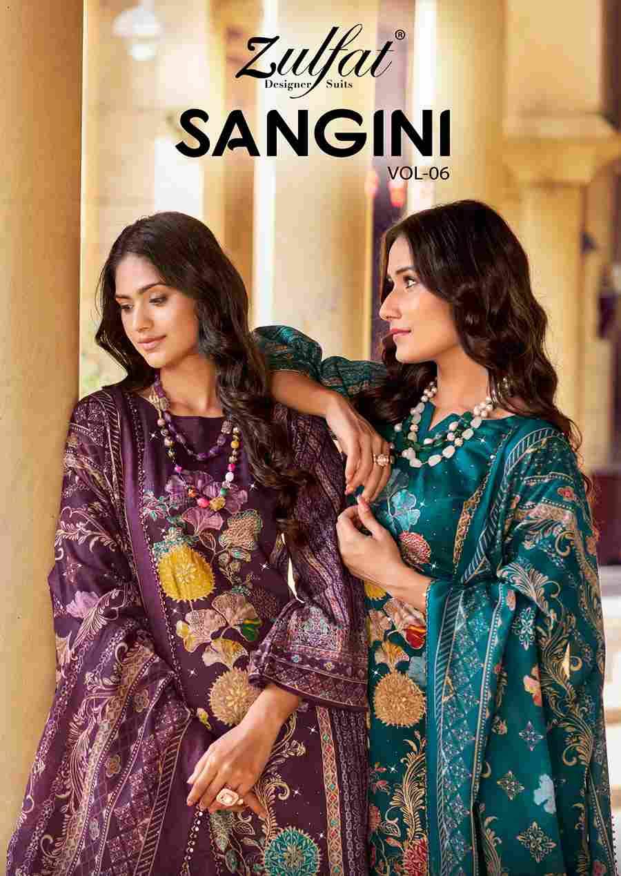 Sangini Vol-6 By Zulfat 647-001 To 647-006 Series Beautiful Festive Suits Stylish Fancy Colorful Casual Wear & Ethnic Wear Pure Jam Cotton Print Dresses At Wholesale Price