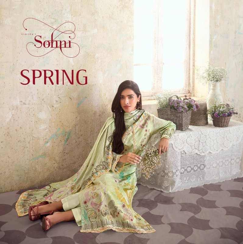 Spring By Sohni 211 To 214 Series Beautiful Suits Colorful Stylish Fancy Casual Wear & Ethnic Wear Pure Linen Digital Print Dresses At Wholesale Price