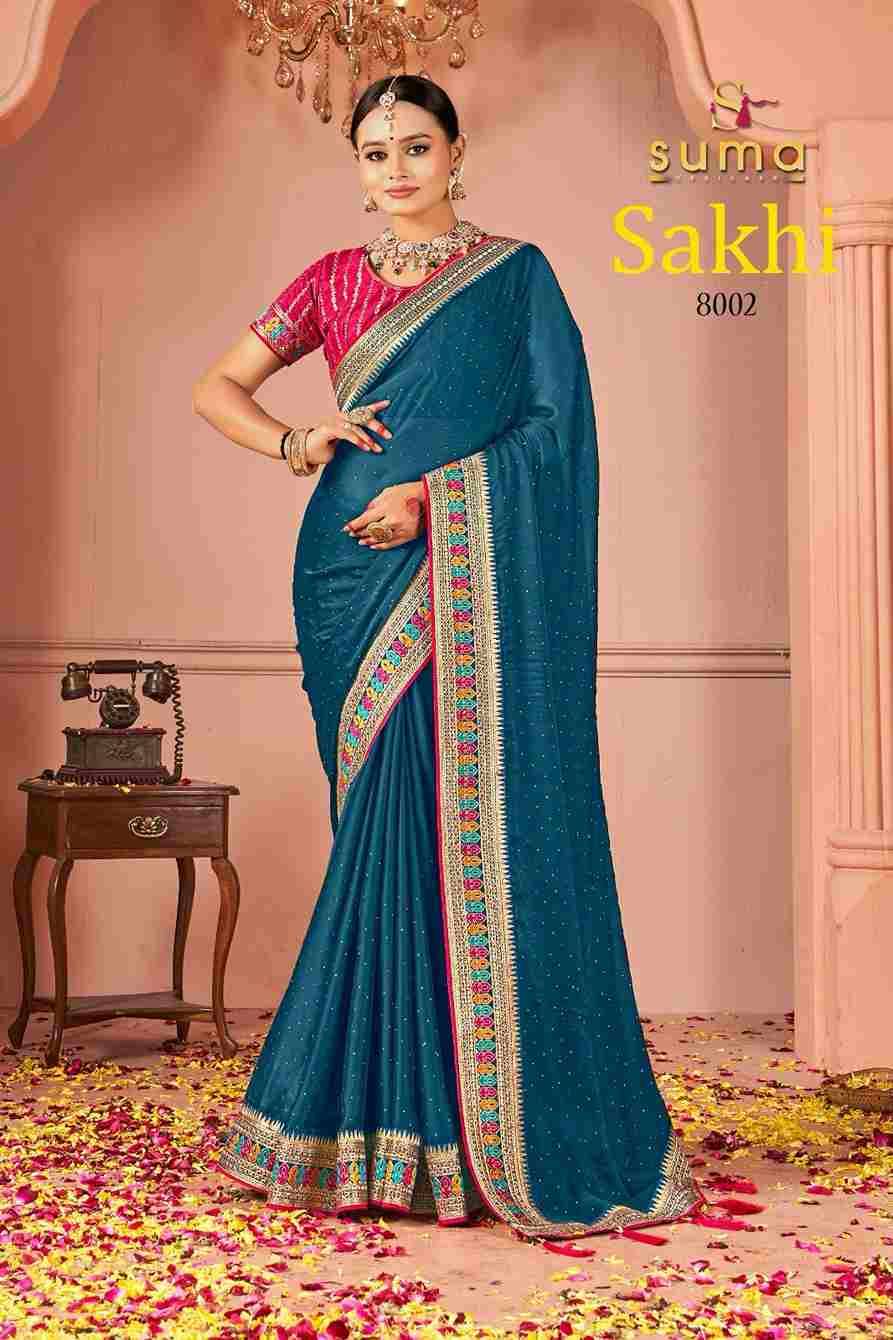 Sakhi By Suma 8001 To 8009 Series Indian Traditional Wear Collection Beautiful Stylish Fancy Colorful Party Wear & Occasional Wear Rangoli Sarees At Wholesale Price