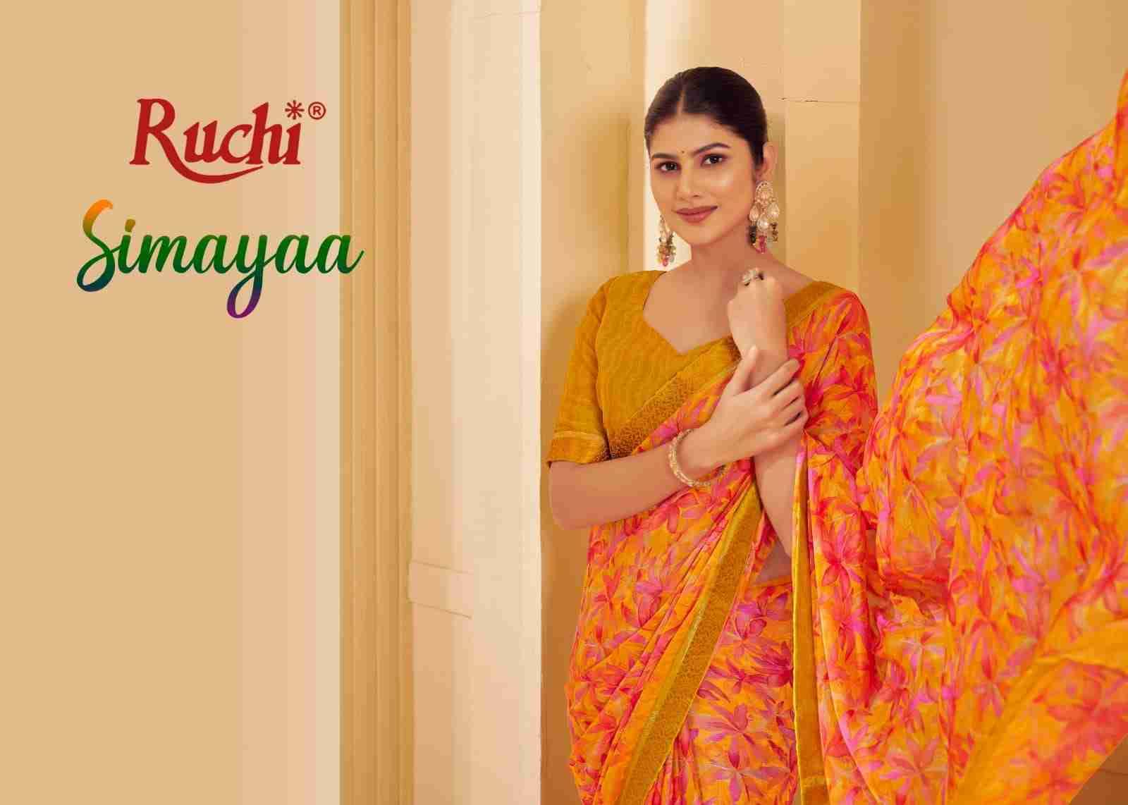 Simayaa Vol-27 By Ruchi Sarees 39401-A To 39403-D Series Indian Traditional Wear Collection Beautiful Stylish Fancy Colorful Party Wear & Occasional Wear Chiffon Sarees At Wholesale Price