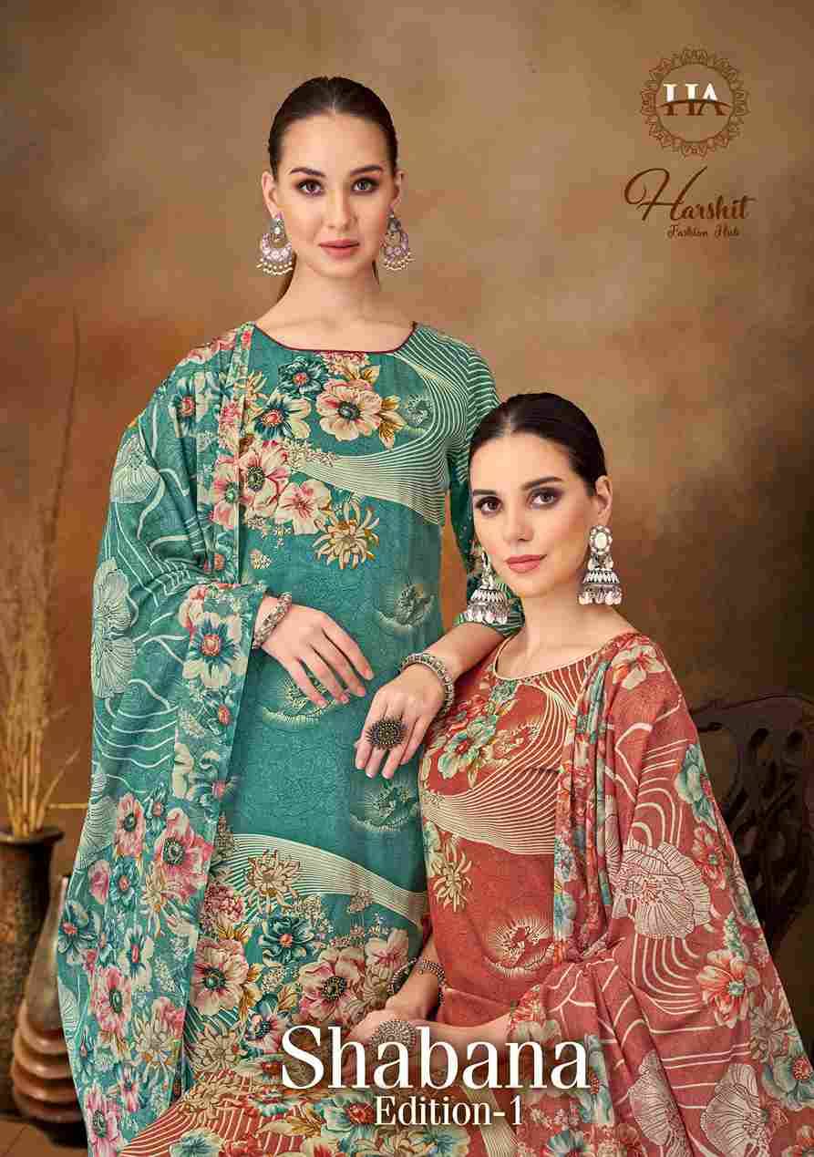 Shabana Vol-1 By Harshit Fashion Hub 1838-001 To 1838-006 Series Beautiful Festive Suits Stylish Fancy Colorful Casual Wear & Ethnic Wear Pure Viscose Rayon Print Dresses At Wholesale Price