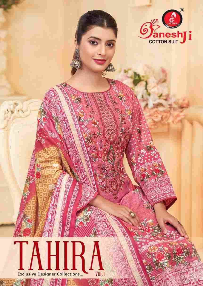 Tahira Vol-1 By Ganeshji 1001 To 1008 Series Beautiful Festive Suits Stylish Fancy Colorful Party Wear & Occasional Wear Pure Cotton Dresses At Wholesale Price