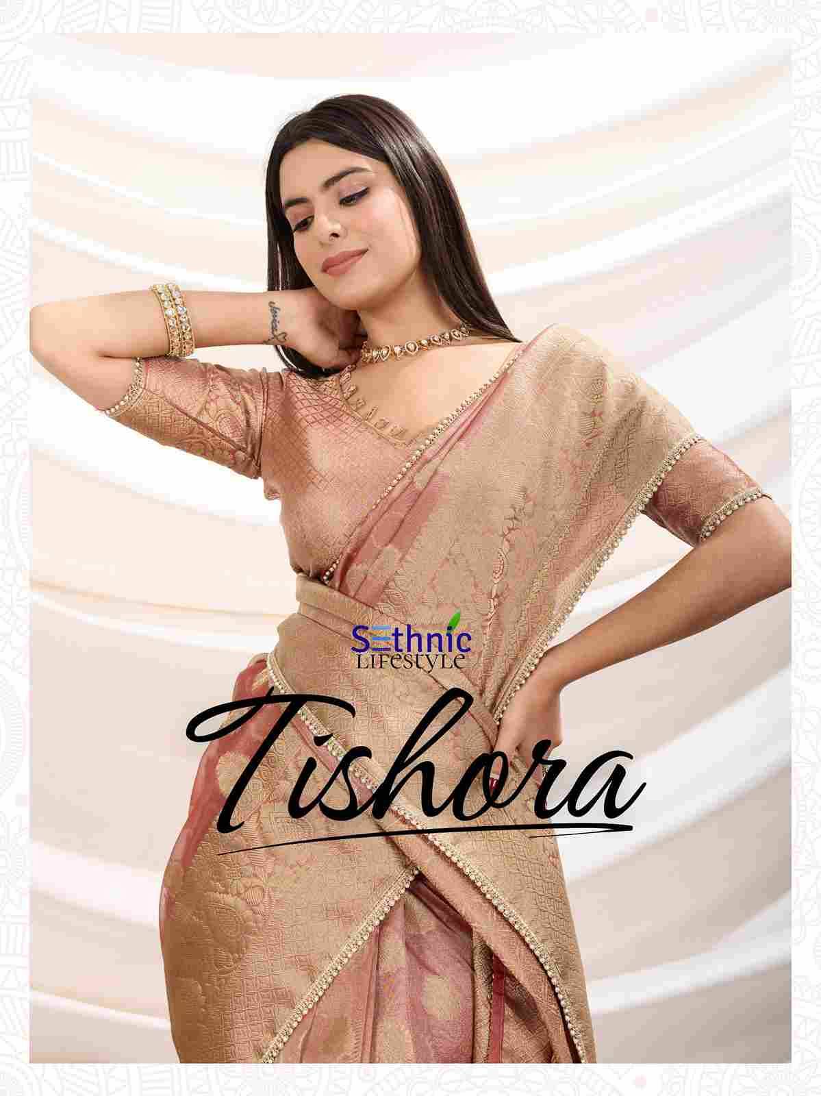 Tishora By Sethnic 68001 To 68004 Series Indian Traditional Wear Collection Beautiful Stylish Fancy Colorful Party Wear & Occasional Wear Tissue Sarees At Wholesale Price