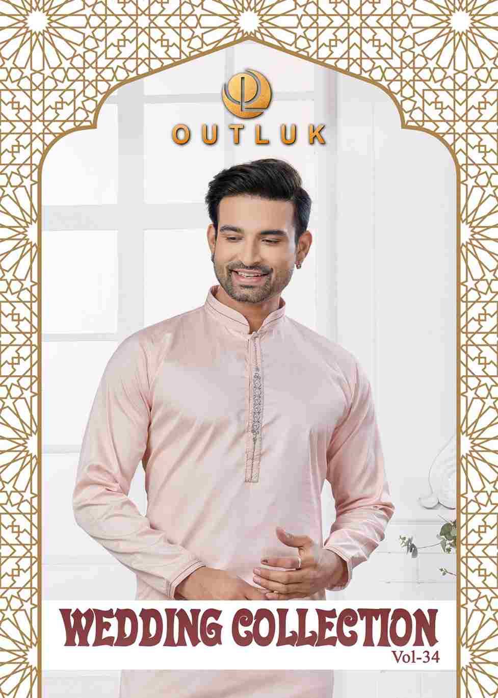 Wedding Collection Vol-34 By Outluk 34001 To 34007 Series Beautiful Colorful Stylish Fancy Casual Wear & Ethnic Wear & Ready To Wear Pure Cotton Kurtas With Pant At Wholesale Price