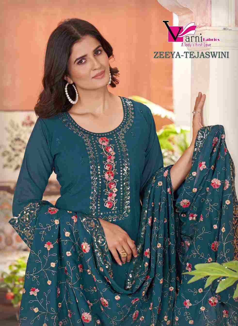 Zeeya Tejaswini By Varni Fabrics 2601 To 2604 Series Beautiful Stylish Festive Suits Fancy Colorful Casual Wear & Ethnic Wear & Ready To Wear Georgette Dresses At Wholesale Price