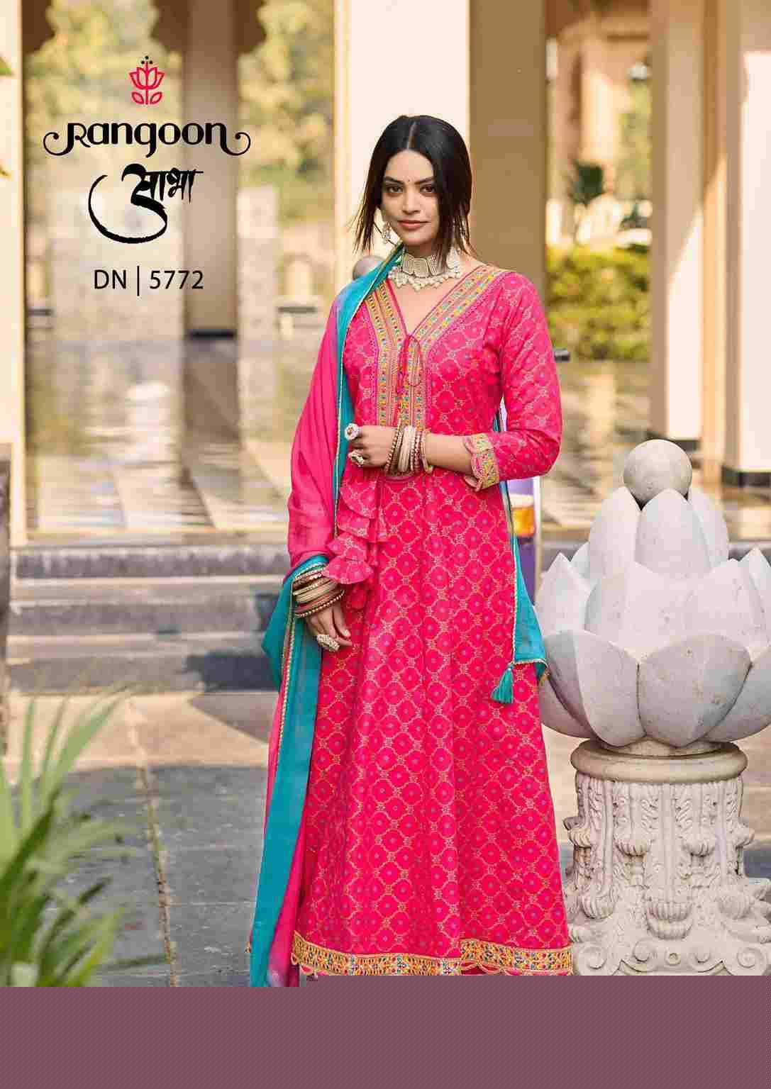 Aabha By Rangoon 5771 To 5776 Series Beautiful Stylish Anarkali Suits Fancy Colorful Casual Wear & Ethnic Wear & Ready To Wear Pure Cotton Print Dresses At Wholesale Price