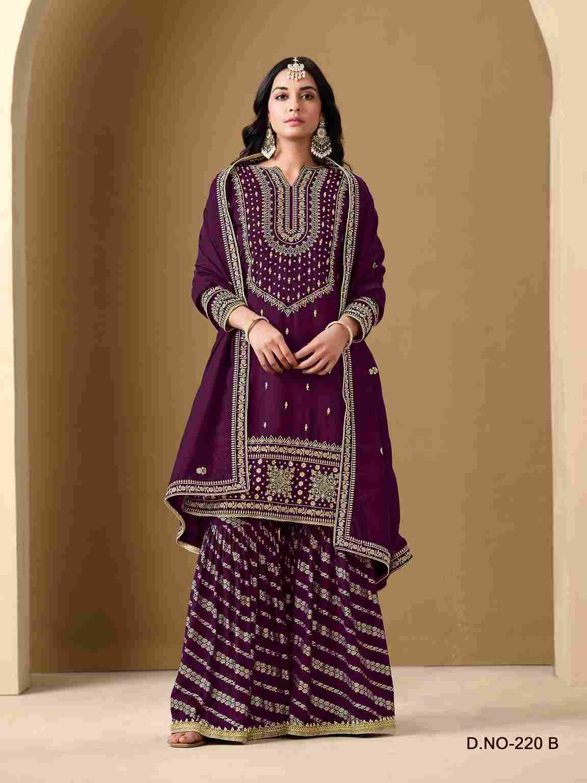 Aanaya Vol-220 By Twisha 220-A To 220-D Series Designer Sharara Suits Collection Beautiful Stylish Fancy Colorful Party Wear & Occasional Wear Art Silk Dresses At Wholesale Price
