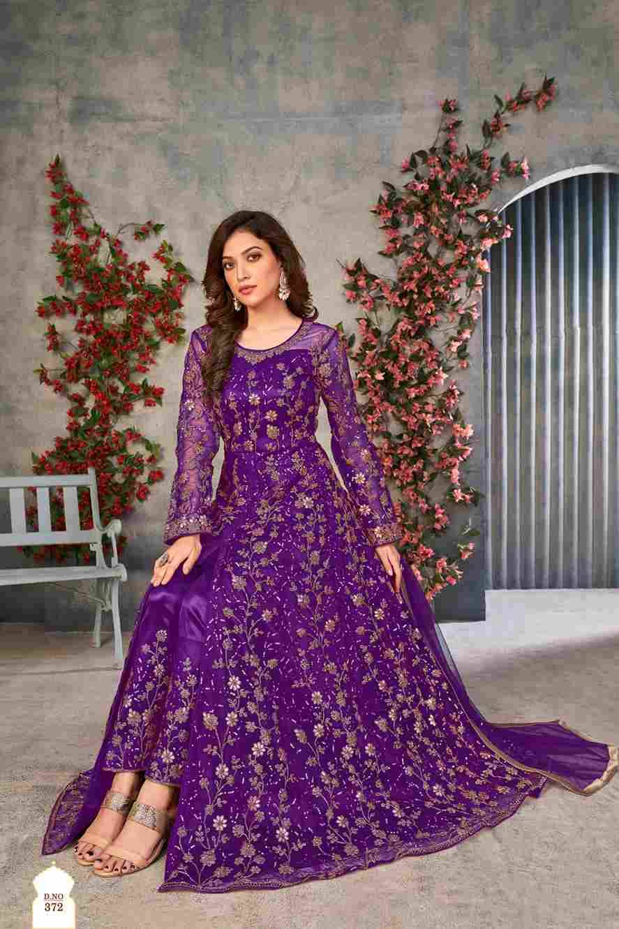 Anjubaa Vol-37 By Fashid Wholesale 371 To 374 Series Designer Anarkali Suits Beautiful Fancy Colorful Stylish Party Wear & Occasional Wear Net Dresses At Wholesale Price