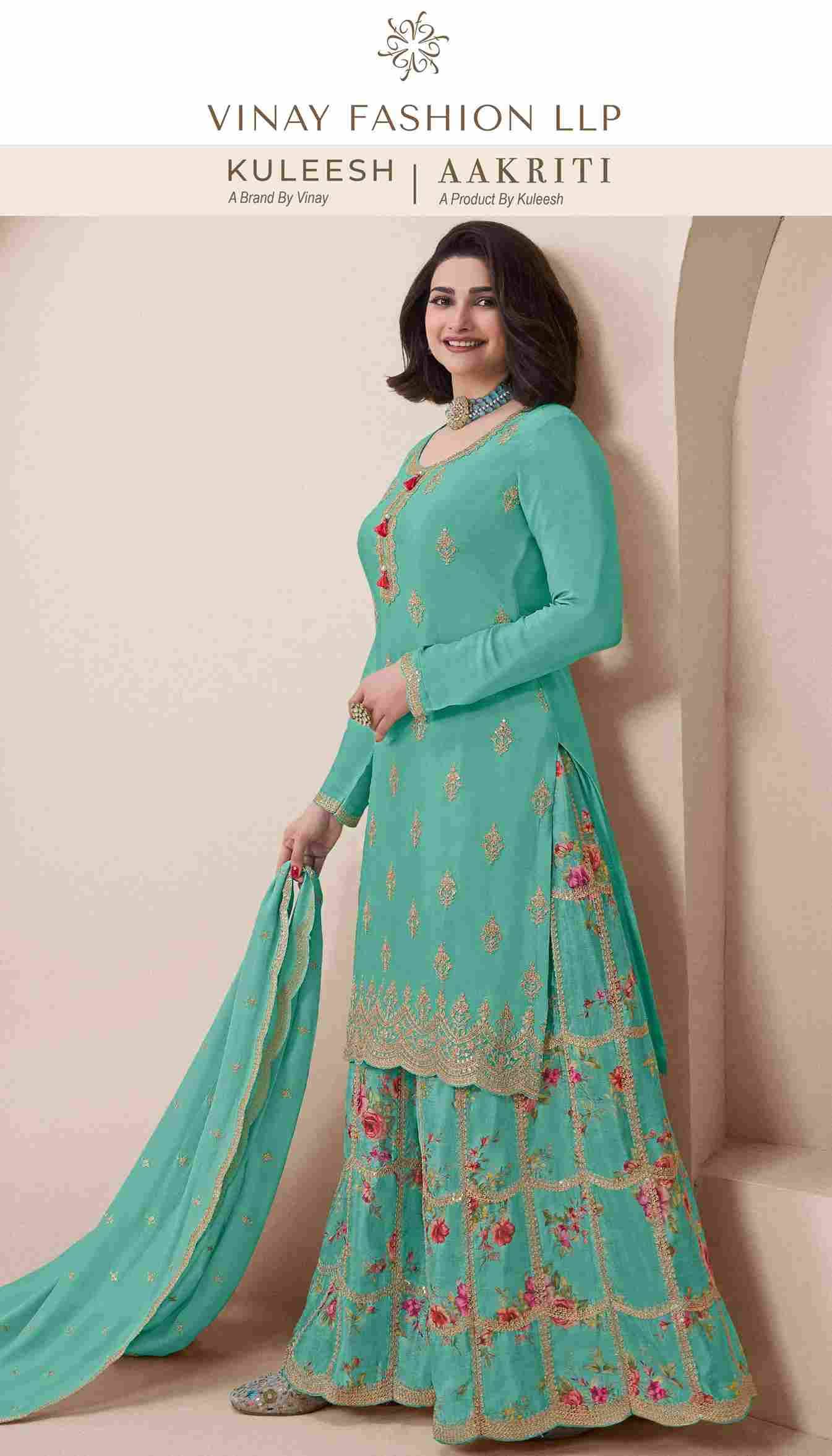 Aakriti By Kuleesh 73951 To 73954 Series Designer Sharara Suits Collection Beautiful Stylish Fancy Colorful Party Wear & Occasional Wear Chinnon Dresses At Wholesale Price