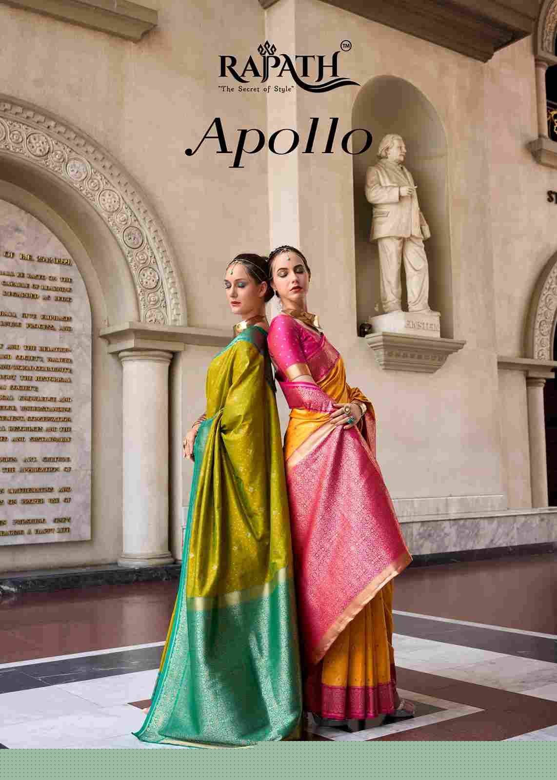 Apollo By Rajpath 750001 To 750008 Series Indian Traditional Wear Collection Beautiful Stylish Fancy Colorful Party Wear & Occasional Wear Soft Silk Sarees At Wholesale Price
