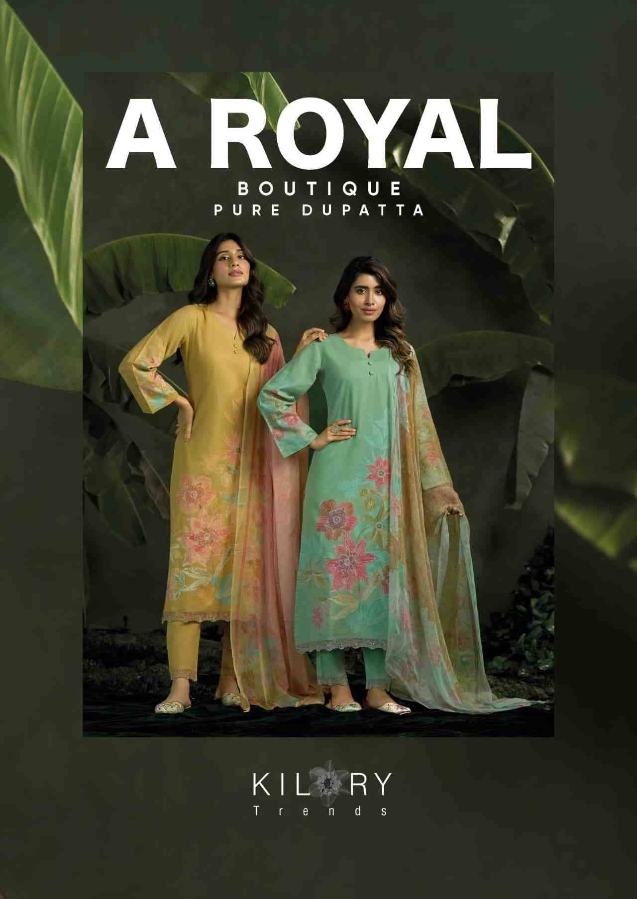 A Royal By Kilory 1601 To 1604 Series Beautiful Festive Suits Colorful Stylish Fancy Casual Wear & Ethnic Wear Pure Cotton Linen Dresses At Wholesale Price