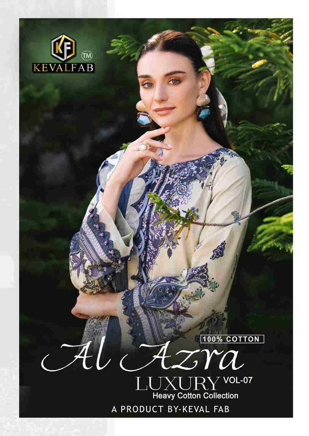 Al Azara Vol-7 By Keval Fab 7001 To 7006 Series Beautiful Festive Suits Stylish Fancy Colorful Casual Wear & Ethnic Wear Heavy Cotton Digital Print Dresses At Wholesale Price