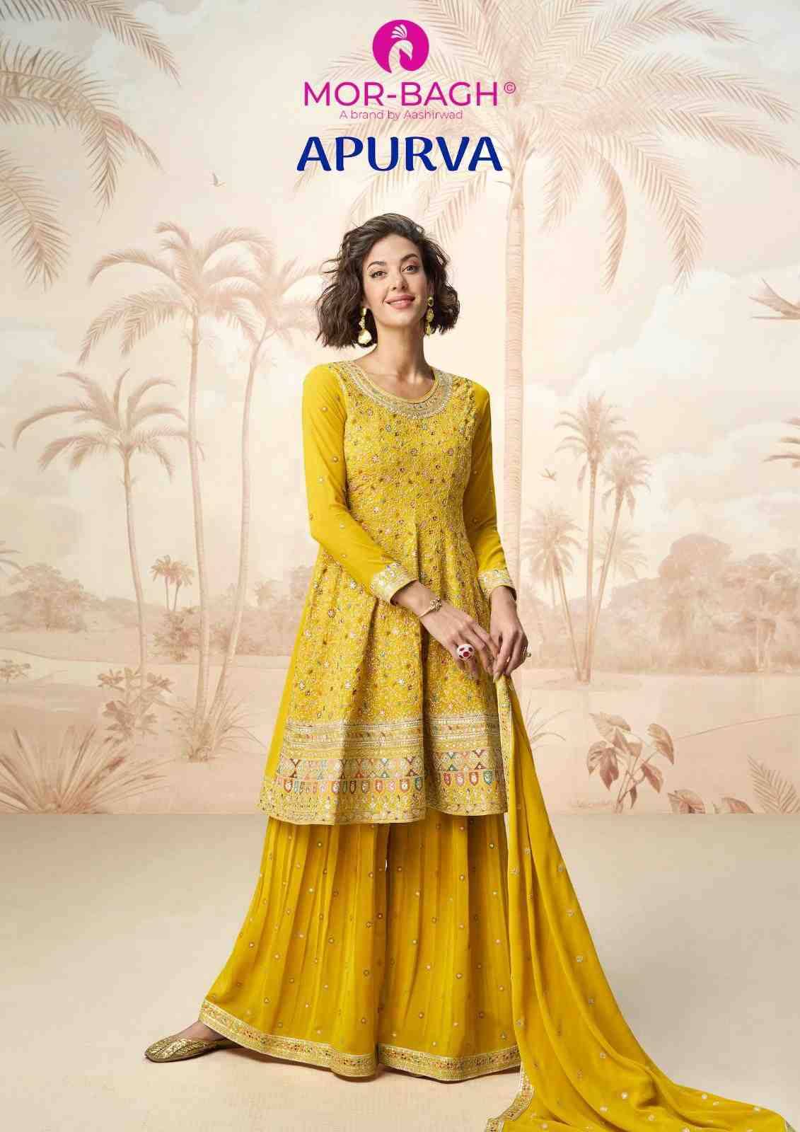 Apurva By Mor-Bagh 10244 To 10245 Series Beautiful Festive Suits Colorful Stylish Fancy Casual Wear & Ethnic Wear Georgette With Work Dresses At Wholesale Price