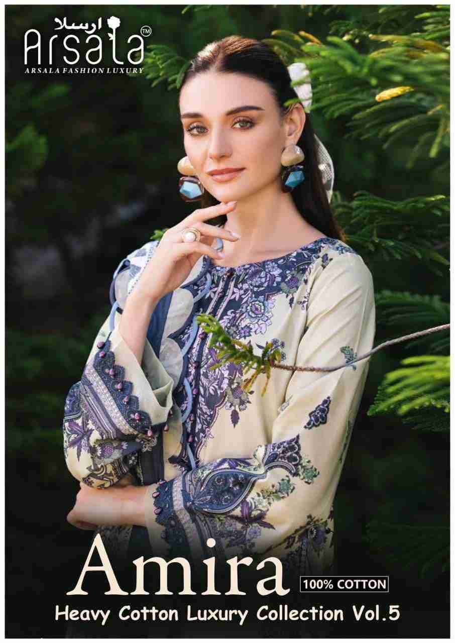 Amira Vol-5 By Arsala 501 To 506 Series Beautiful Festive Suits Stylish Fancy Colorful Casual Wear & Ethnic Wear Pure Cotton Print Dresses At Wholesale Price