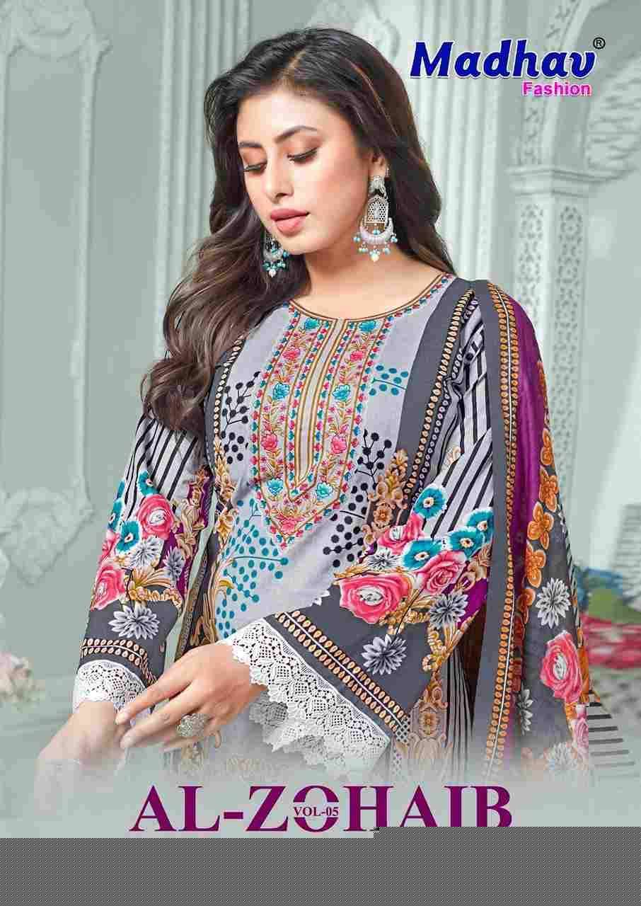 Al-Zohaib Vol-5 By Madhav Fashion 5001 To 5006 Series Beautiful Festive Suits Colorful Stylish Fancy Casual Wear & Ethnic Wear Pure Lawn Cotton Embroidered Dresses At Wholesale Price