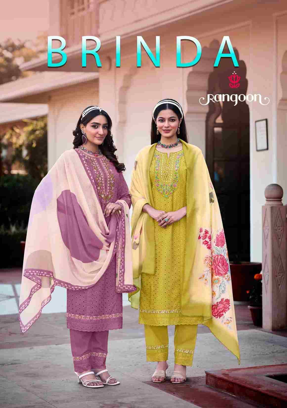 Brinda By Rangoon 6011 To 6016 Series Designer Festive Suits Beautiful Stylish Fancy Colorful Party Wear & Occasional Wear Cotton Dresses At Wholesale Price