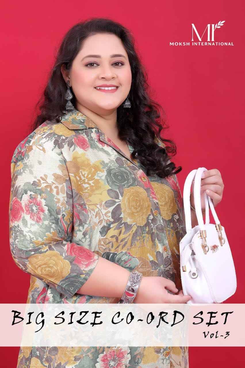 Big Size Co-Ord Set Vol-3 By Moksh International 8635 To 8636 Series Designer Stylish Fancy Colorful Beautiful Party Wear & Ethnic Wear Collection Fancy Co-Ords At Wholesale Price