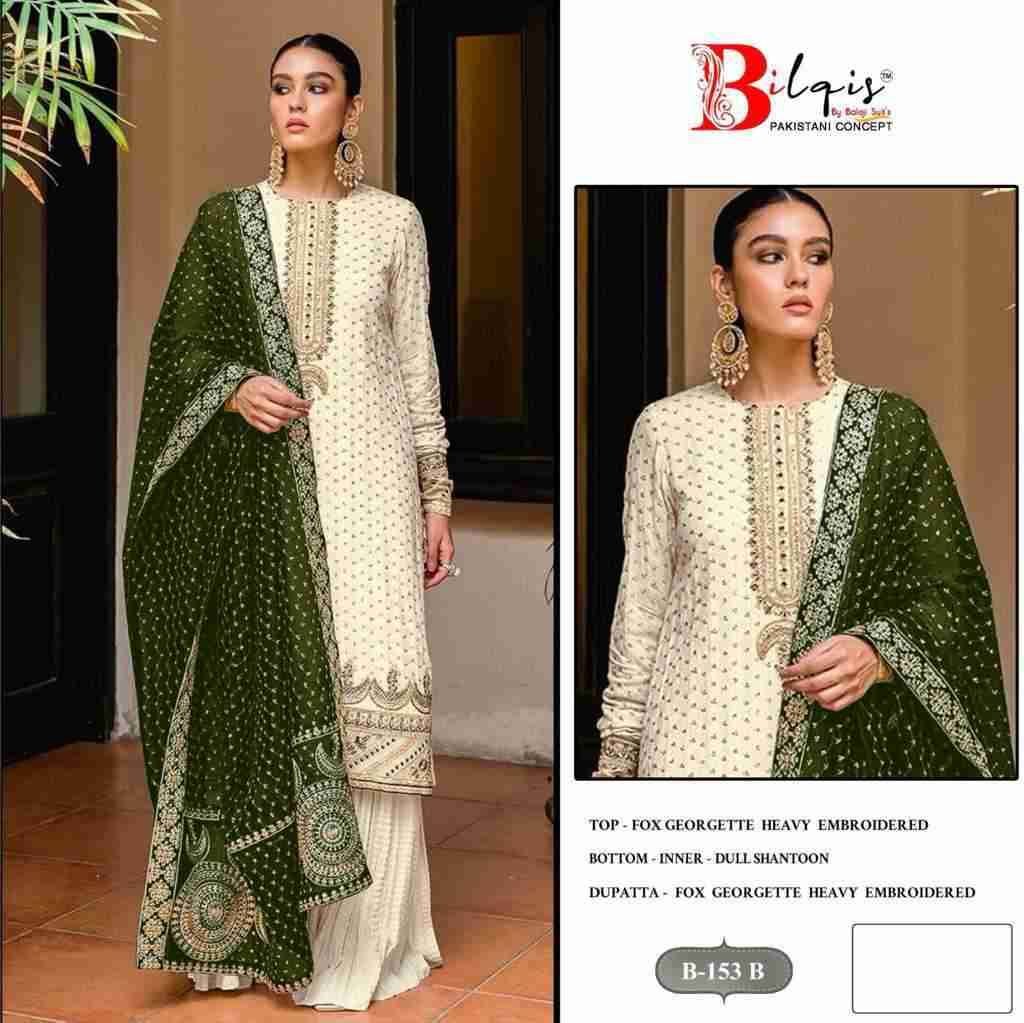 Bilqis 153 Colours By Bilqis 153-A To 153-D Series Beautiful Pakistani Suits Stylish Fancy Colorful Party Wear & Occasional Wear Faux Georgette Embroidery Dresses At Wholesale Price