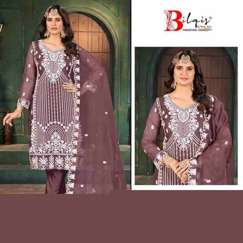 Bilqis 144 Colours By Bilqis 144-A To 144-D Series Beautiful Pakistani Suits Stylish Fancy Colorful Party Wear & Occasional Wear Organza Embroidery Dresses At Wholesale Price