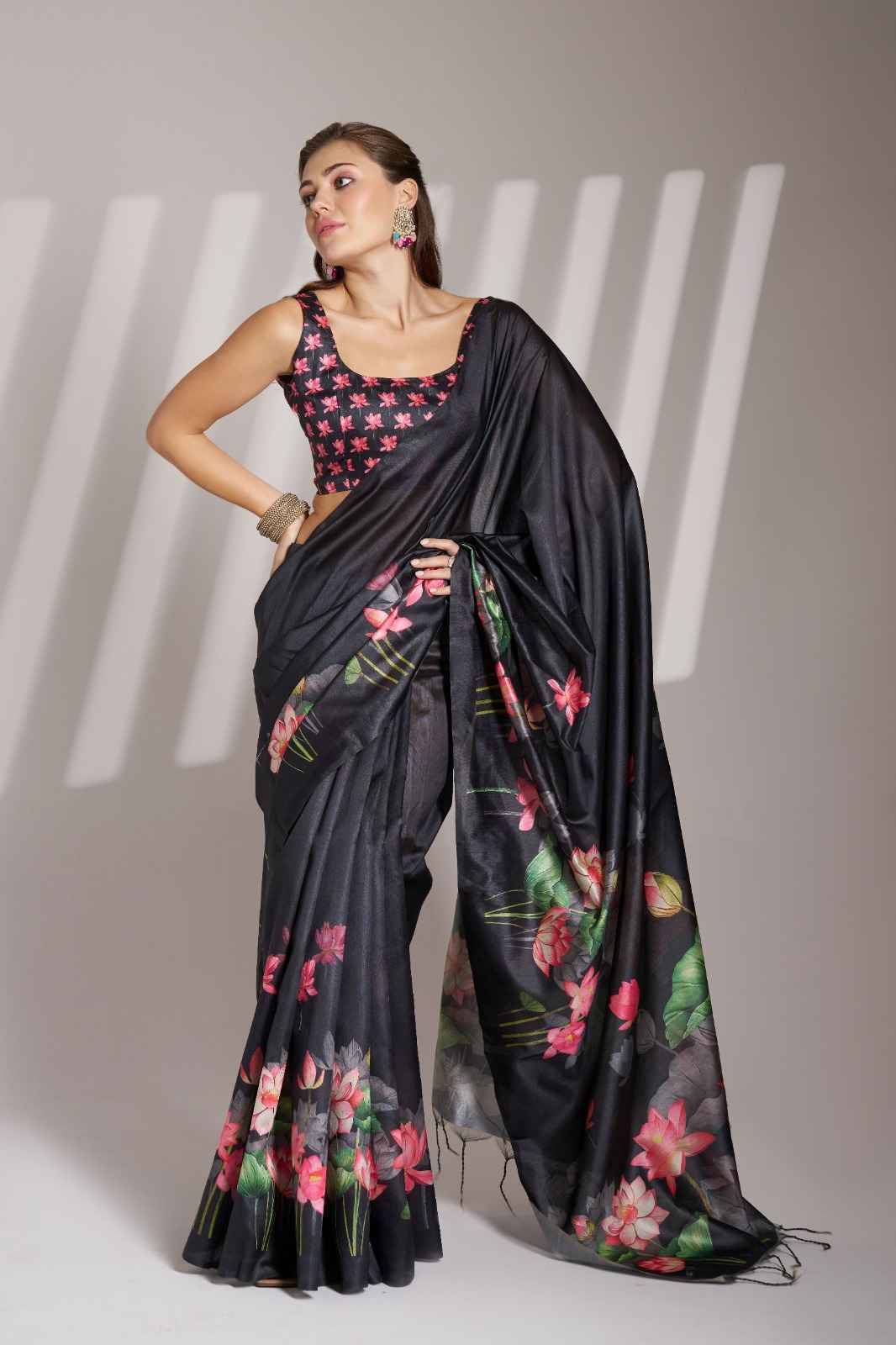 Bambi By PC 01 To 08 Series Indian Traditional Wear Collection Beautiful Stylish Fancy Colorful Party Wear & Occasional Wear Georgette/Linen Sarees At Wholesale Price