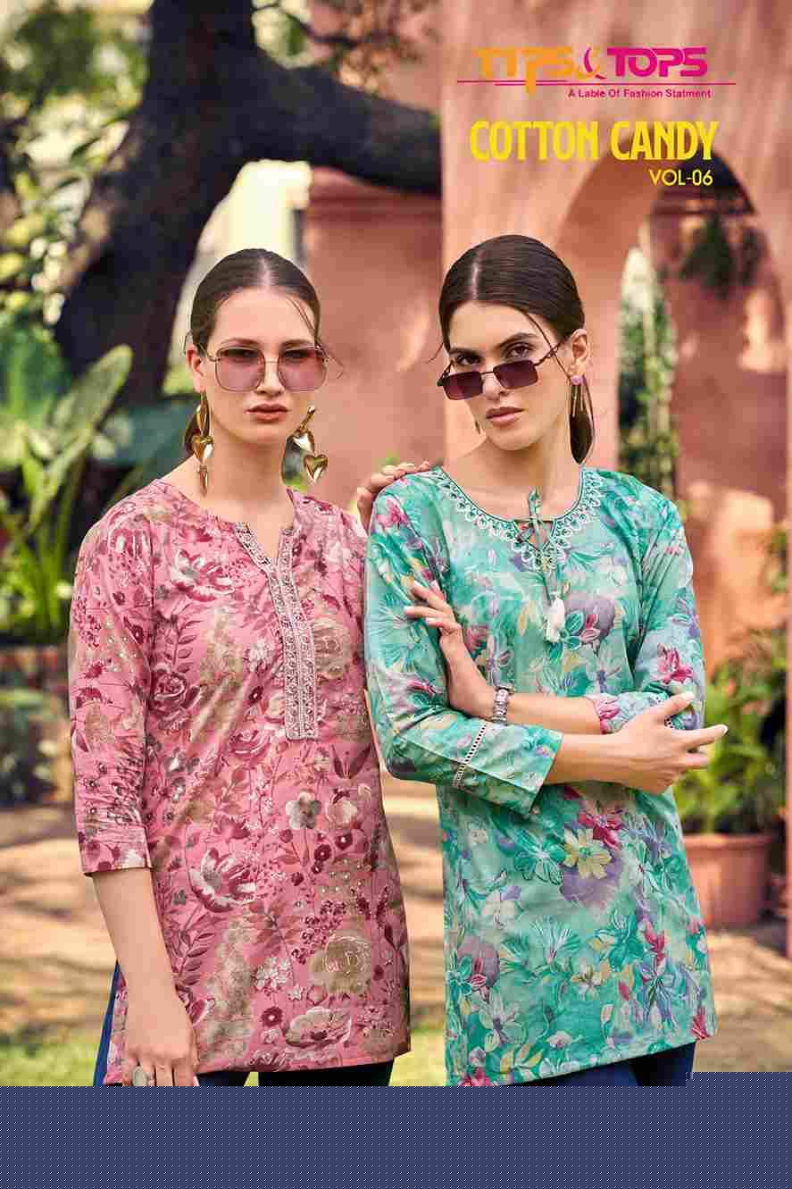 Cotton Candy Vol-6 By Tips And Tops 1001 To 1008 Series Designer Stylish Fancy Colorful Beautiful Party Wear & Ethnic Wear Collection Cotton Tops At Wholesale Price