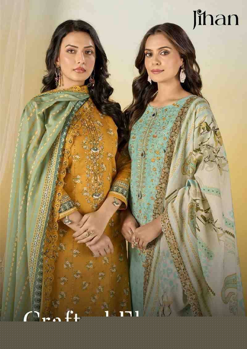 Crafted Elegance By Jihan 508 To 511 Series Designer Pakistani Suits Beautiful Fancy Stylish Colorful Party Wear & Occasional Wear Pure Lawn Dresses At Wholesale Price