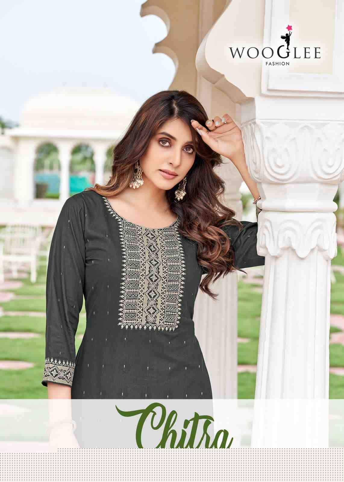 Chitra By Wooglee 2001 To 2004 Series Designer Collection Beautiful Stylish Fancy Colorful Party Wear & Occasional Wear Rayon Jacquard Kurtis At Wholesale Price
