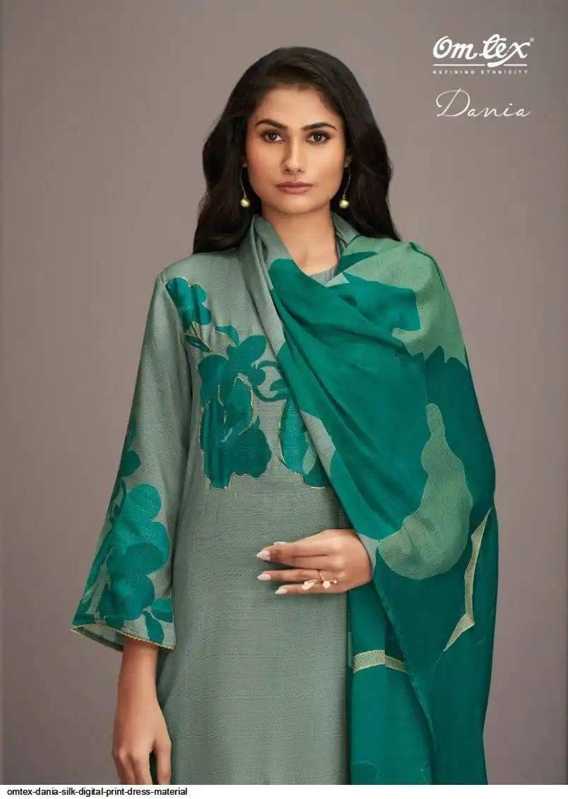 Dania By Om Tex 6631-A To 6631-D Series Beautiful Suits Stylish Fancy Colorful Party Wear & Ethnic Wear Tussar Silk Dresses At Wholesale Price