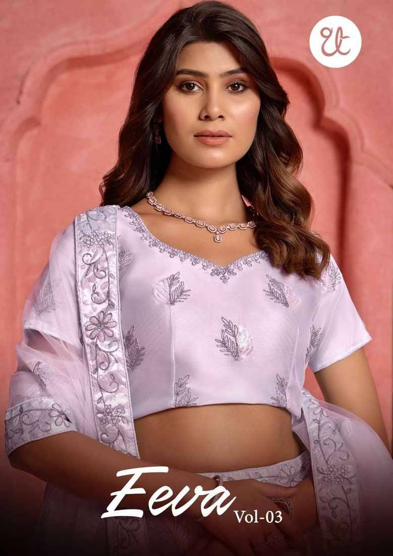 Eeva Vol-3 By Thread Thrill 1004-A To 1004-E Series Beautiful Colorful Fancy Wedding Collection Occasional Wear & Party Wear Butterfly Net Lehengas At Wholesale Price