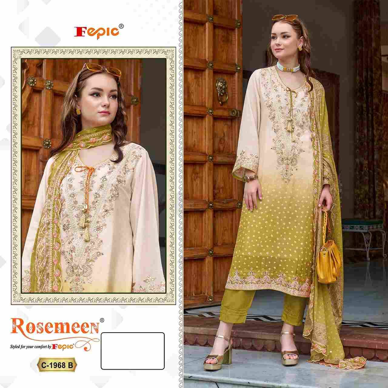 Fepic 1968 Colours By Fepic 1968-A To 1968-C Series Beautiful Pakistani Suits Colorful Stylish Fancy Casual Wear & Ethnic Wear Chinnon Embroidered Dresses At Wholesale Price