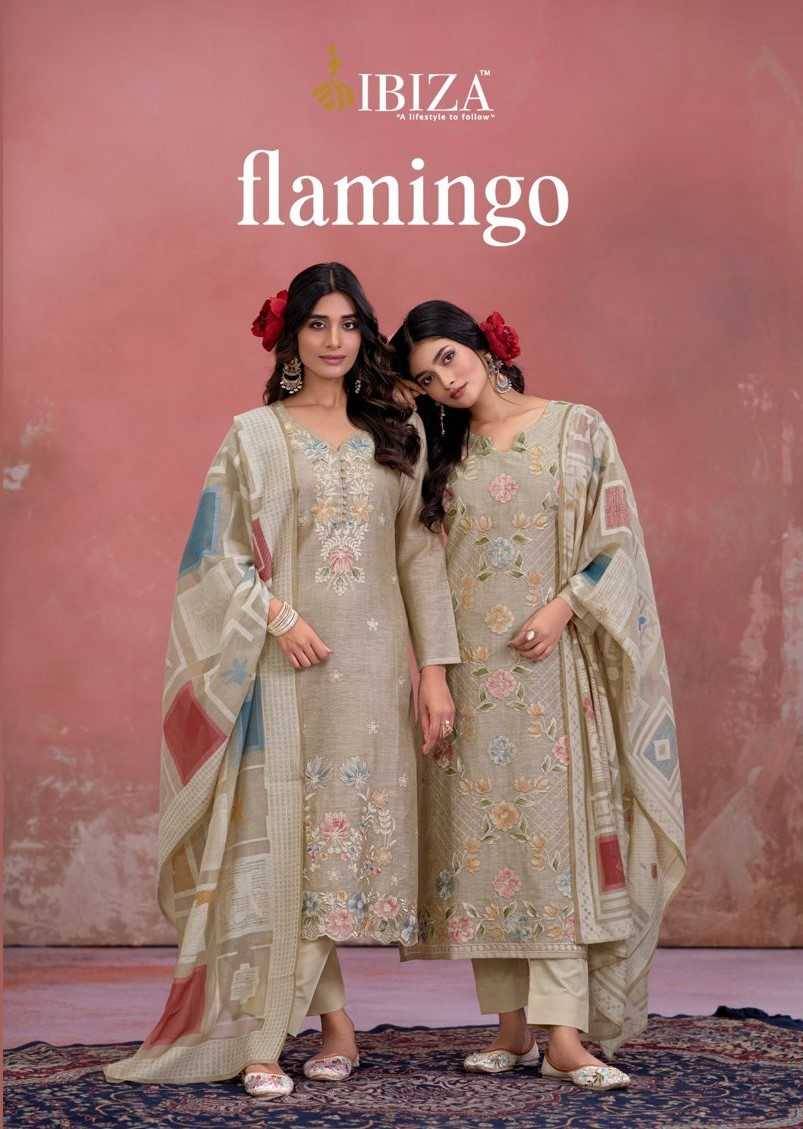 Flamingo By Ibiza 1861 To 1864 Series Designer Festive Suits Beautiful Fancy Stylish Colorful Party Wear & Occasional Wear Pure Organza Silk Dresses At Wholesale Price