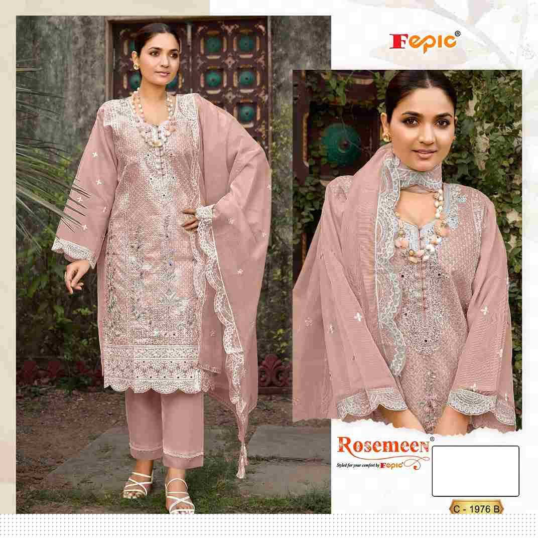 Fepic 1976 Colours By Fepic 1976-A To 1976-C Series Beautiful Pakistani Suits Stylish Fancy Colorful Party Wear & Occasional Wear Organza Embroidered Dresses At Wholesale Price