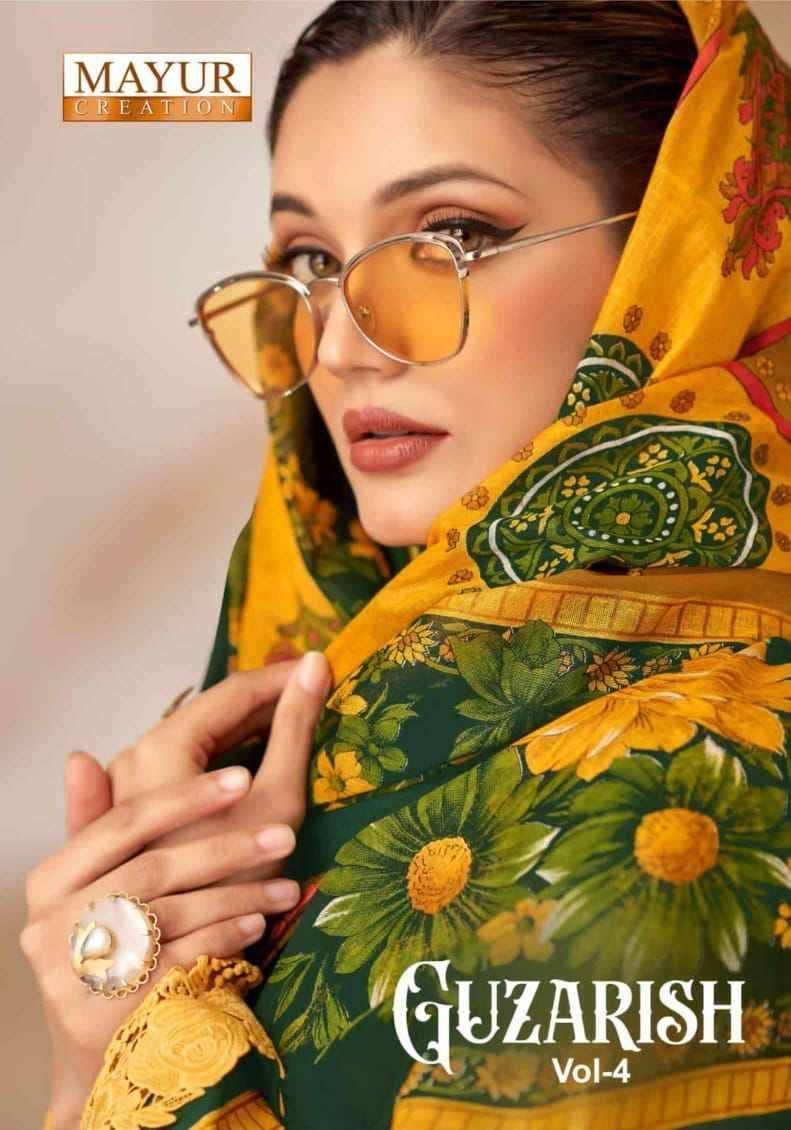Guzarish Vol-4 By Mayur Creation 4001 To 4008 Series Beautiful Festive Suits Stylish Fancy Colorful Casual Wear & Ethnic Wear Pure Cotton Print Dresses At Wholesale Price