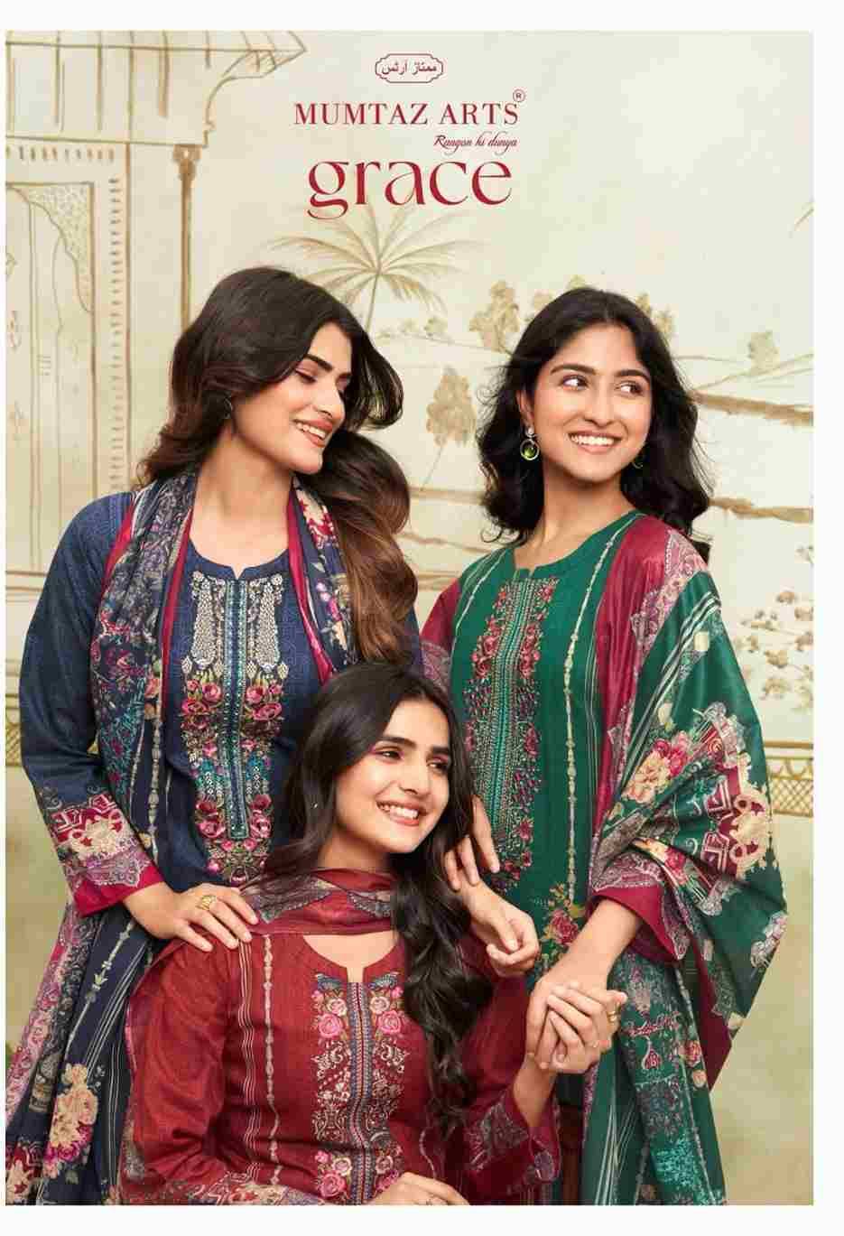 Grace By Mumtaz Arts 1301 To 1306 Series Designer Festive Suits Collection Beautiful Stylish Fancy Colorful Party Wear & Occasional Wear Pure Viscose Lawn Cotton Dresses At Wholesale Price