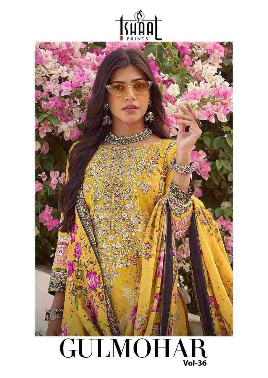 Gulmohar Vol-36 By Ishaal Prints 36001 To 36010 Series Beautiful Festive Suits Colorful Stylish Fancy Casual Wear & Ethnic Wear Pure Lawn Prints Dresses At Wholesale Price