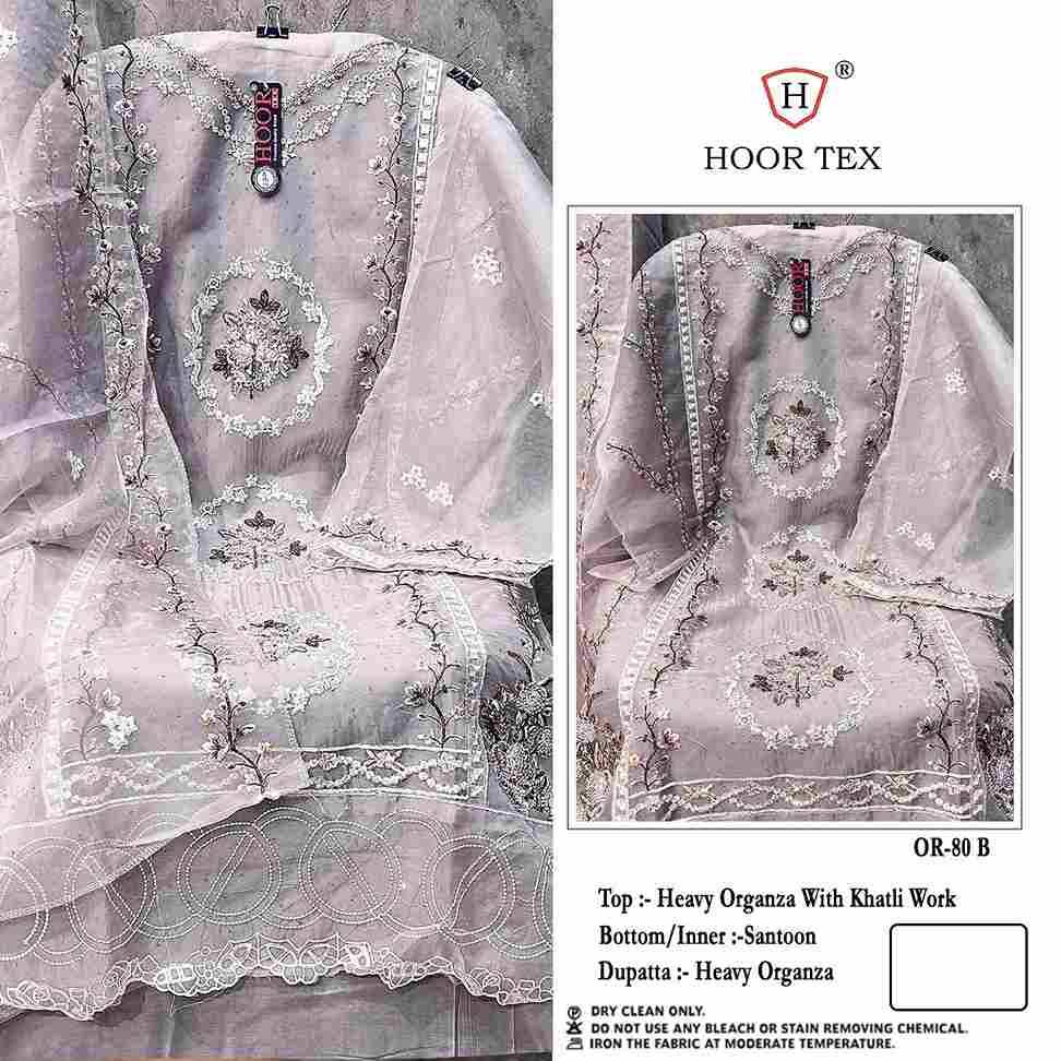 Hoor Tex Hit Design OR-80 Colours By Hoor Tex OR-80-A To OR-80-D Series Beautiful Pakistani Suits Stylish Colorful Fancy Casual Wear & Ethnic Wear Heavy Organza Embroidered Dresses At Wholesale Price