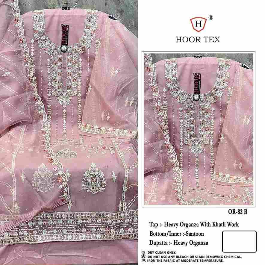 Hoor Tex Hit Design OR-82 Colours By Hoor Tex OR-82-A To OR-82-D Series Beautiful Pakistani Suits Stylish Colorful Fancy Casual Wear & Ethnic Wear Heavy Organza Embroidered Dresses At Wholesale Price