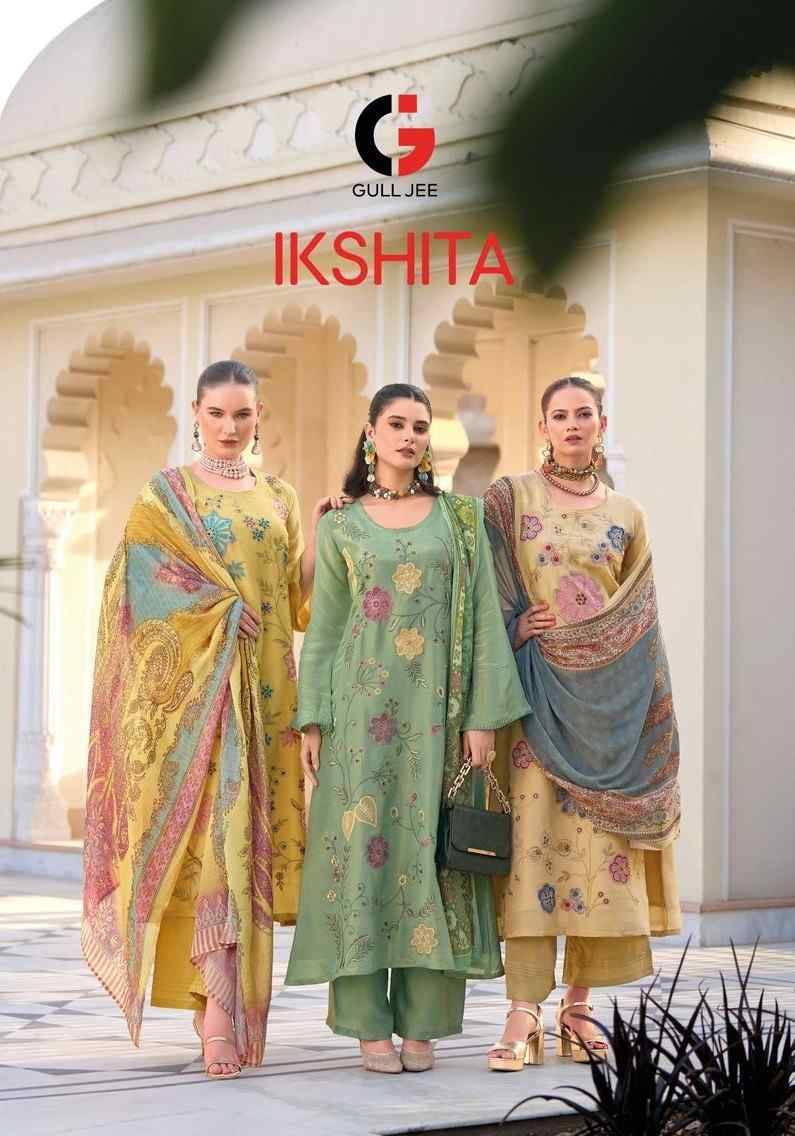 Ikshita By Gull Jee 1001 To 1006 Series Beautiful Festive Suits Colorful Stylish Fancy Casual Wear & Ethnic Wear Viscose Silk Embroidered Dresses At Wholesale Price
