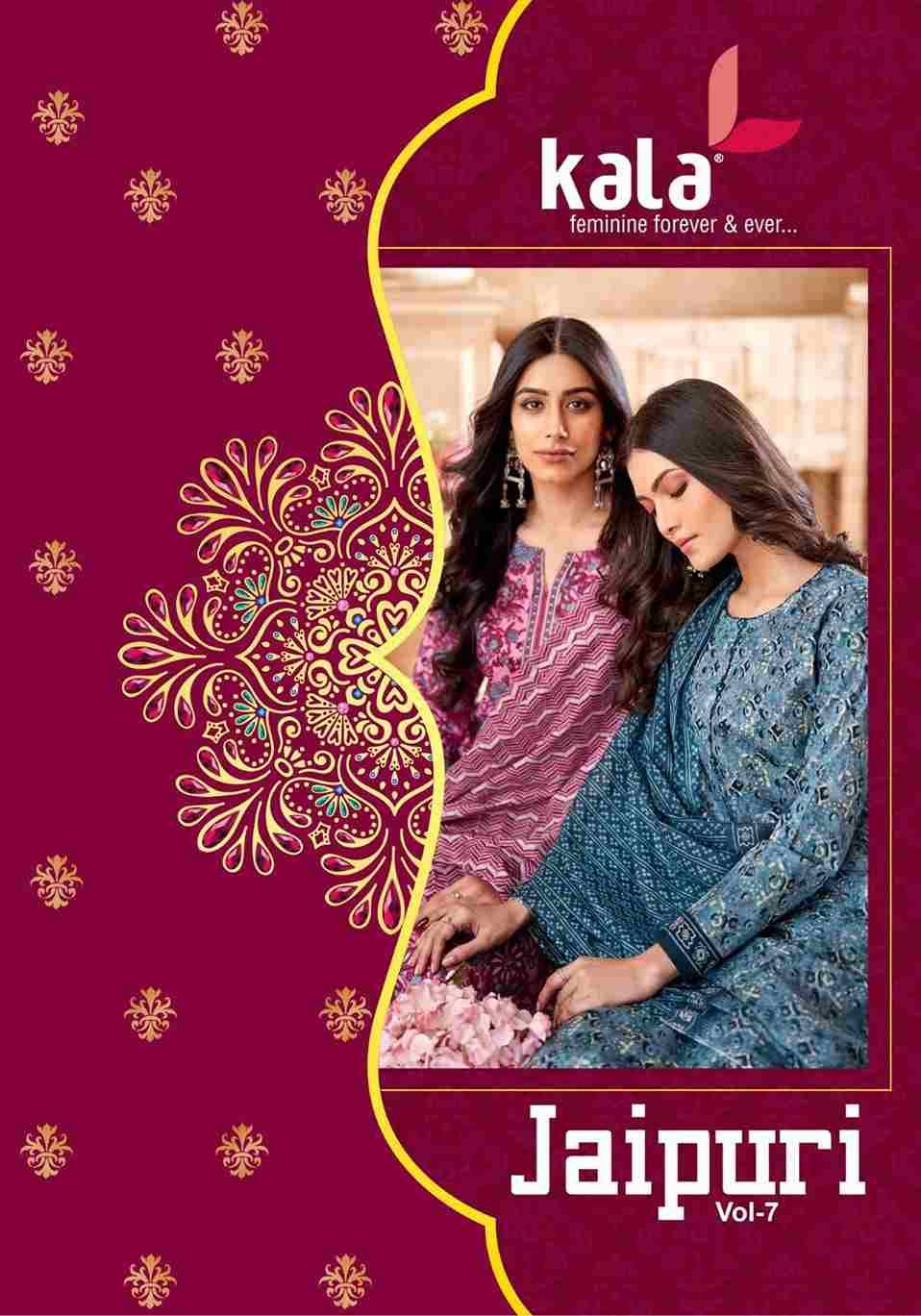 Jaipuri Vol-7 By Kala 7501-B To 7512-B Series Beautiful Suits Colorful Stylish Fancy Casual Wear & Ethnic Wear Premium Cotton Print Dresses At Wholesale Price