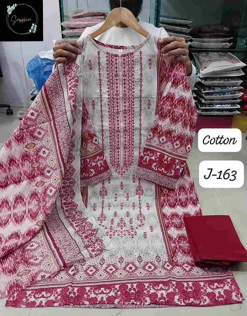 Jazmin Vol-163 By Sapphire 163-A To 163-B Series Beautiful Pakistani Suits Stylish Fancy Colorful Party Wear & Occasional Wear Pure Lawn Cotton Embroidered Dresses At Wholesale Price
