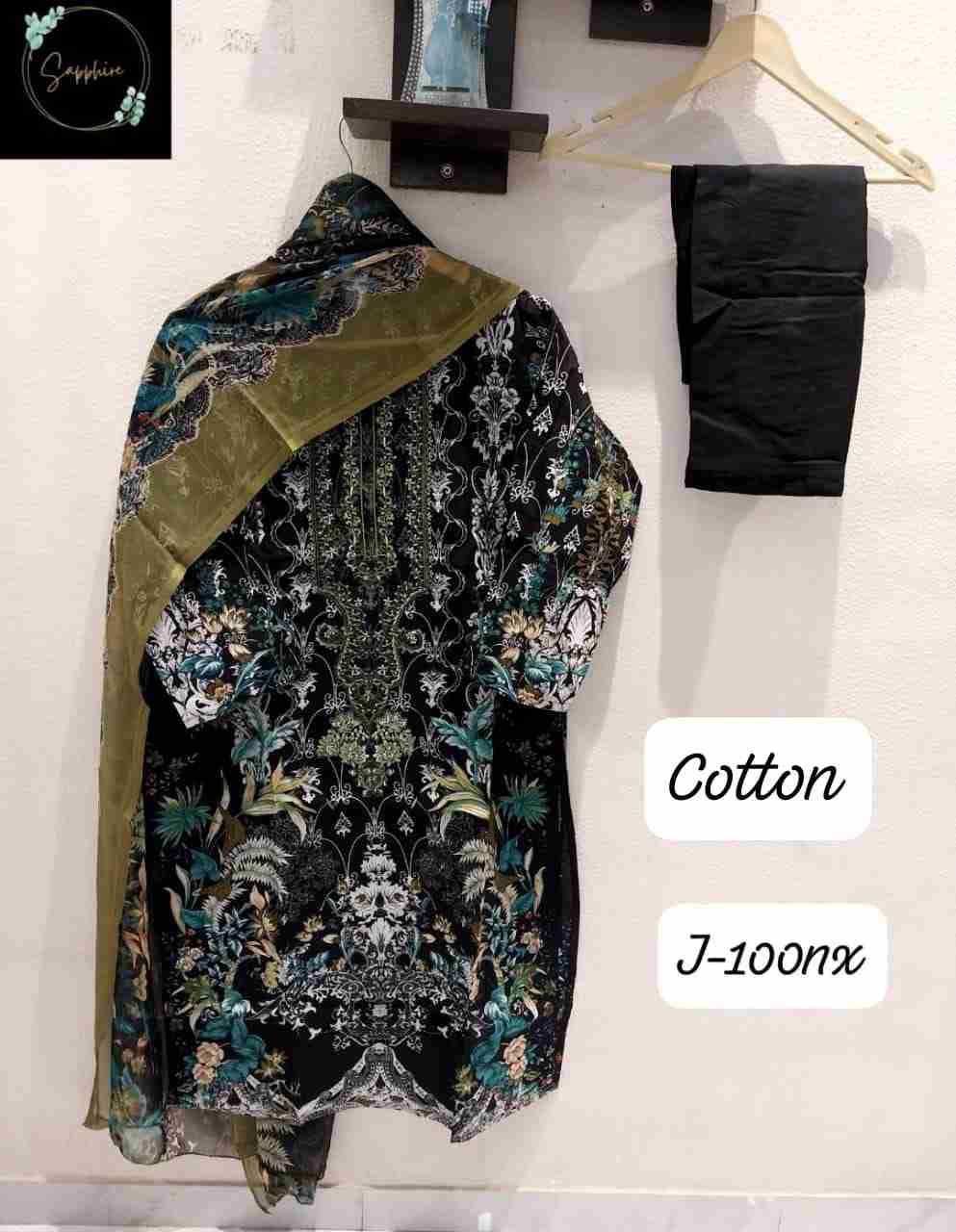 Jazmin Vol-100 By Sapphire 100-A To 100-D Series Beautiful Pakistani Suits Stylish Fancy Colorful Party Wear & Occasional Wear Pure Lawn Cotton Embroidered Dresses At Wholesale Price