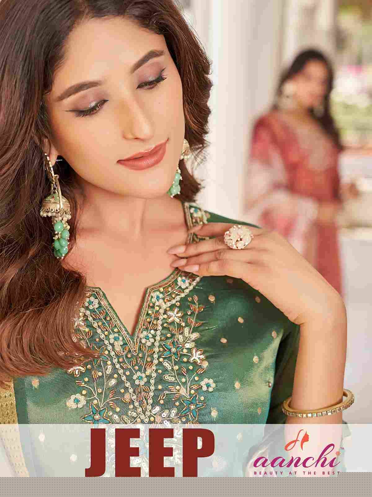 Jeep By Aanchi 1001 To 1003 Series Designer Stylish Fancy Colorful Beautiful Party Wear & Ethnic Wear Collection Pure Jacquard Dresses At Wholesale Price