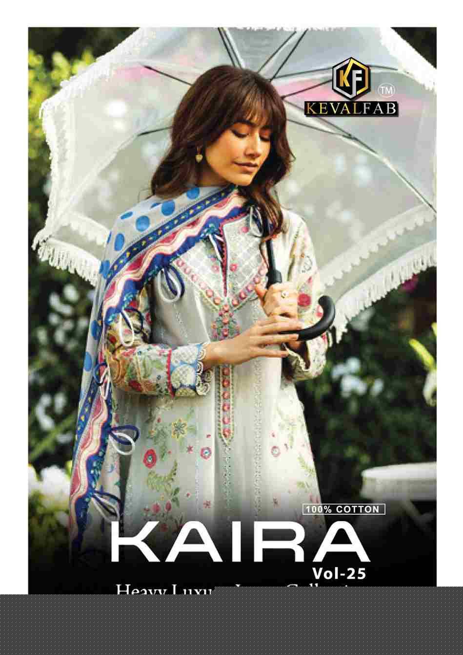 Kaira Vol-25 By Keval Fab 25001 To 25006 Series Beautiful Festive Suits Colorful Stylish Fancy Casual Wear & Ethnic Wear Pure Lawn Cotton Print Dresses At Wholesale Price