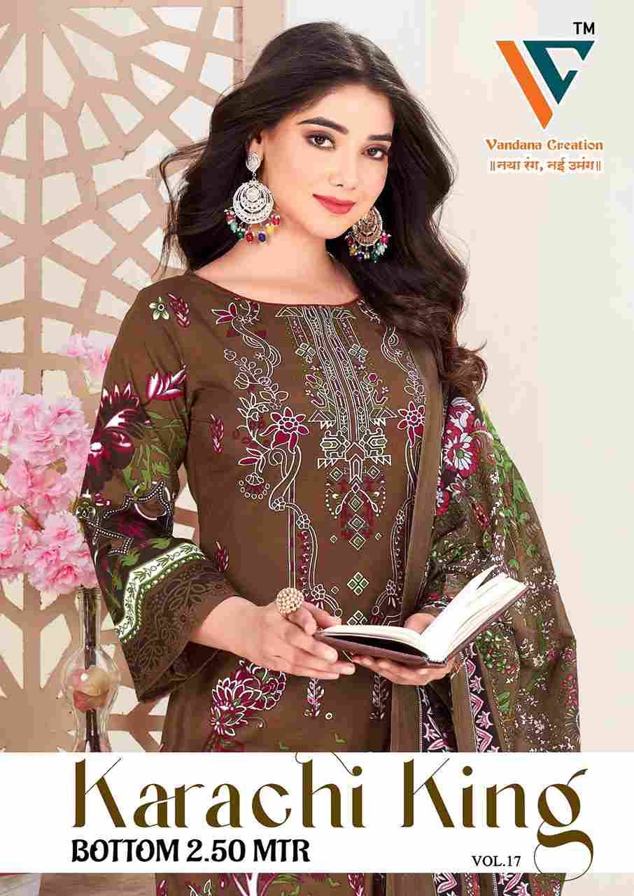 Karachi King Vol-17 By Vandana Creation 1701 To 1708 Series Beautiful Festive Suits Stylish Fancy Colorful Casual Wear & Ethnic Wear Cotton Print Dresses At Wholesale Price