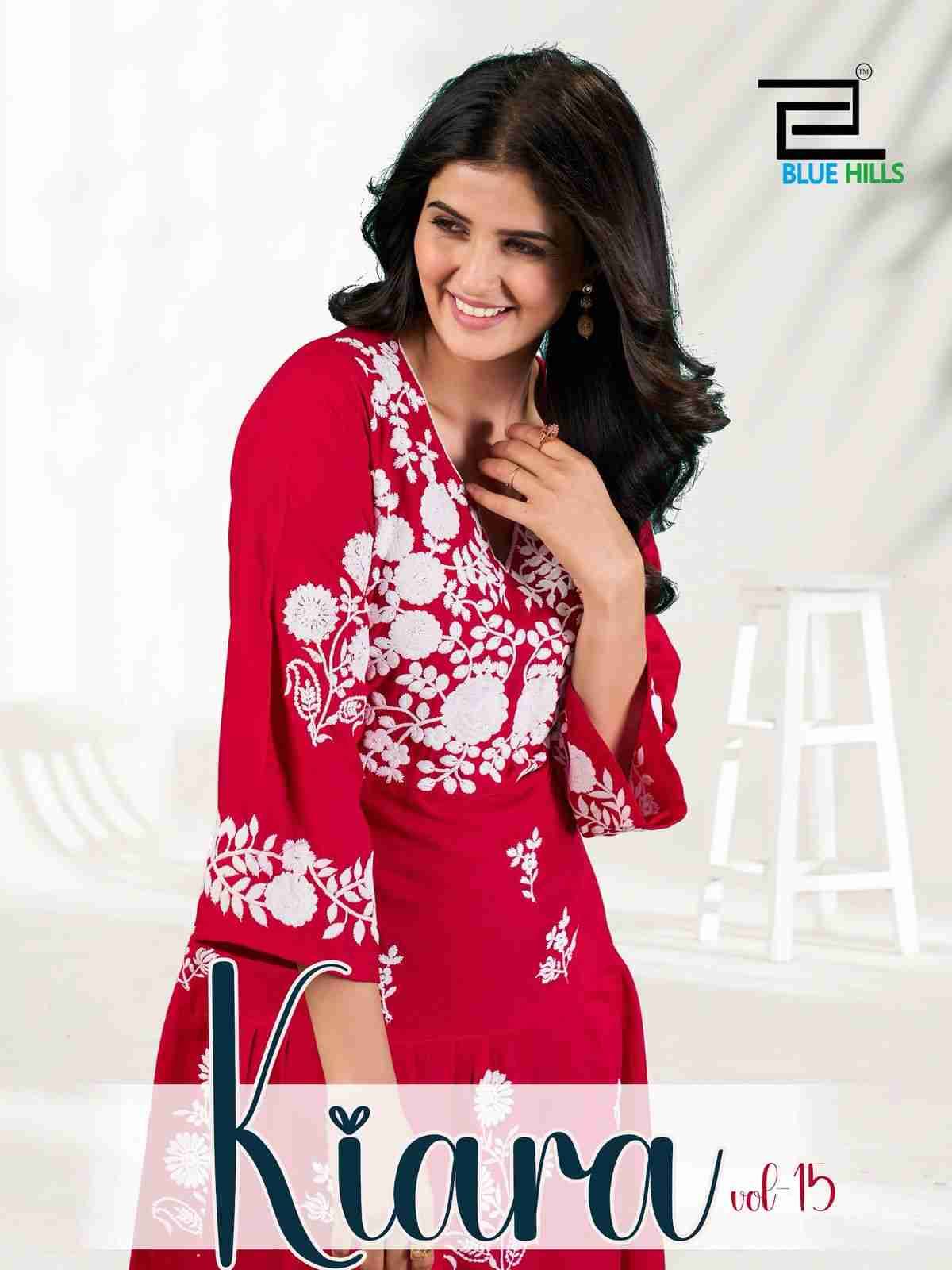 Kiara Vol-15 By Blue Hills 1501 To 1504 Series Designer Stylish Fancy Colorful Beautiful Party Wear & Ethnic Wear Collection Rayon With Work Kurtis At Wholesale Price