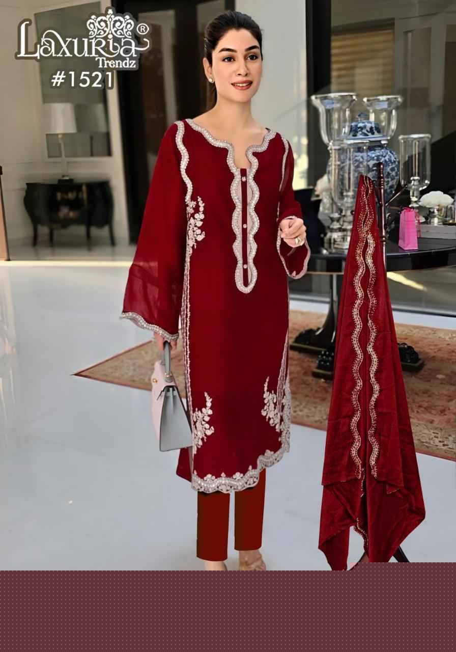 Luxuria Trendz 1521 Colours By Luxuria 1521-A To 1521-B Series Beautiful Pakistani Suits Colorful Stylish Fancy Casual Wear & Ethnic Wear Satin Dresses At Wholesale Price
